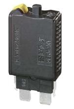 断路器 Compact single pole thermal circuit breaker with push-to-reset, tease free, trip free, snap action mechanism and separate (colour coded) manual release. Combining full feature circuit breaker protection and convenience with low cost o