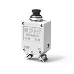 断路器 Single pole compact high performance thermal circuit breaker with tease-free, trip-free, snap action mechanism and push/pull on/off manual actuation (M-type TO CBE to EN 60934). An indicator band on the push button clearly shows the tripped/off posit