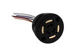 照明连接器 FLA Tool-less Rotatable Receptacle NEMA ANSI C136.41, 3 Power, 4 Signal, 16AWG, 150C