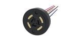 照明连接器 FLA Receptacle NEMA ANSI C136.41, 3 Power, 4 Signal, 16AWG, 105C, with Panel Gasket EPDM Rubber