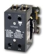 机电接触器 Two-pole Definite Purpose style, 32Amps rated (FLA at 240VAC) contactor with screw terminals, 120 VAC coil and no auxiliary contacts.