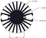 LED散热片和散热基板 Radial Fin Heat Sink for LED, 3 Inch Fin without Black Anodized
