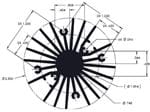 LED散热片和散热基板 Radial Fin Heat Sink for LED, 6 Inch Fin without Black Anodized