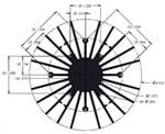 LED散热片和散热基板 Radial Fin Heat Sink for LED, 7.5 Inch Fin with Black Anodized