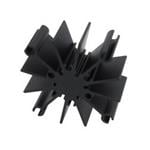 LED散热片和散热基板 Star LED Heat Sink, Radial Fin, 1.00 Inch Height, Black Anodized