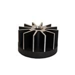LED散热片和散热基板 STAR LED Heat Sink, 45mm dia., 18mm, Black/Silver, Unthreaded Baseplate Hardware