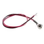 LED面板上的指示器 Standard Metal Panel Mount Indicators, 2 Leaded, 3mm Bi-Color HE Red/Green LED with White Diffused Lens, 6 In. Wire, No Connector.