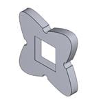 LED 安装硬件 Perm-O-Pad Square TO-5 to 18 White