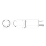 LED 电路板指示器 Vertical LED Assembly, 0.700 in. Length, 5mm LED, 2 Lead Bi-Color, Red/Green, Diffused Lens, Black PVC Alloy.