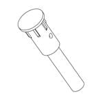 LED 光导管 Light Pipe, Flexible, 1mm. Fiber Optic Core, 4.2mm. Dia. Low Profile Lens, 16.75in. Length