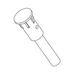 LED 光导管 Light Pipe, Flexible, 1mm. Fiber Optic Core, 4.2mm. Dia. Low Profile Lens, 3.66in. Length