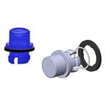 LED透镜 Liquid Detect, Flat Round .118in Blue