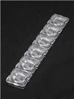 LED镜片和组件 Lens Asymmetric 119.8mmX19.6mmX7mmH