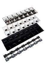 LED镜片和组件 Shade rectang 7 Pos mm (D)