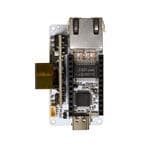 以太网开发工具 Ethernet shield based board around W5500 module with DP1435-5V isolated PoE module soldered.