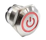 按钮开关 ANTI-VANDAL, 20A, SPST, Circular - 19mm Dia.