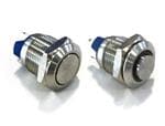 按钮开关 12mm MiniVandal Rest SS GREEN DOT 12V
