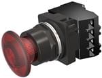 按钮开关 ILL PB, 2POS PUSH-PULL, RED, 24V LED