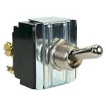 拨动开关 3-pole, OFF - None - ON, 10A/15A 250VAC/125VAC 3/4 HP, Non-Illuminated Bat Style Toggle Switch with Screw Terminals