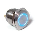 按钮开关 2A 48DC OFF(ON) SPST WHT LED SLDR IP65