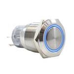 按钮开关 Anti-vandal, SPDT, On-(On), Panel Mount, Front, Silver, LED, RGB, IP65