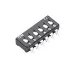 滑动开关 OFF-ON 4 position DIP switch, .6mm raised actuator, 100mA @ 6V DC, J-hook SMD terminals, T&R 800 pc packaging, non-washable